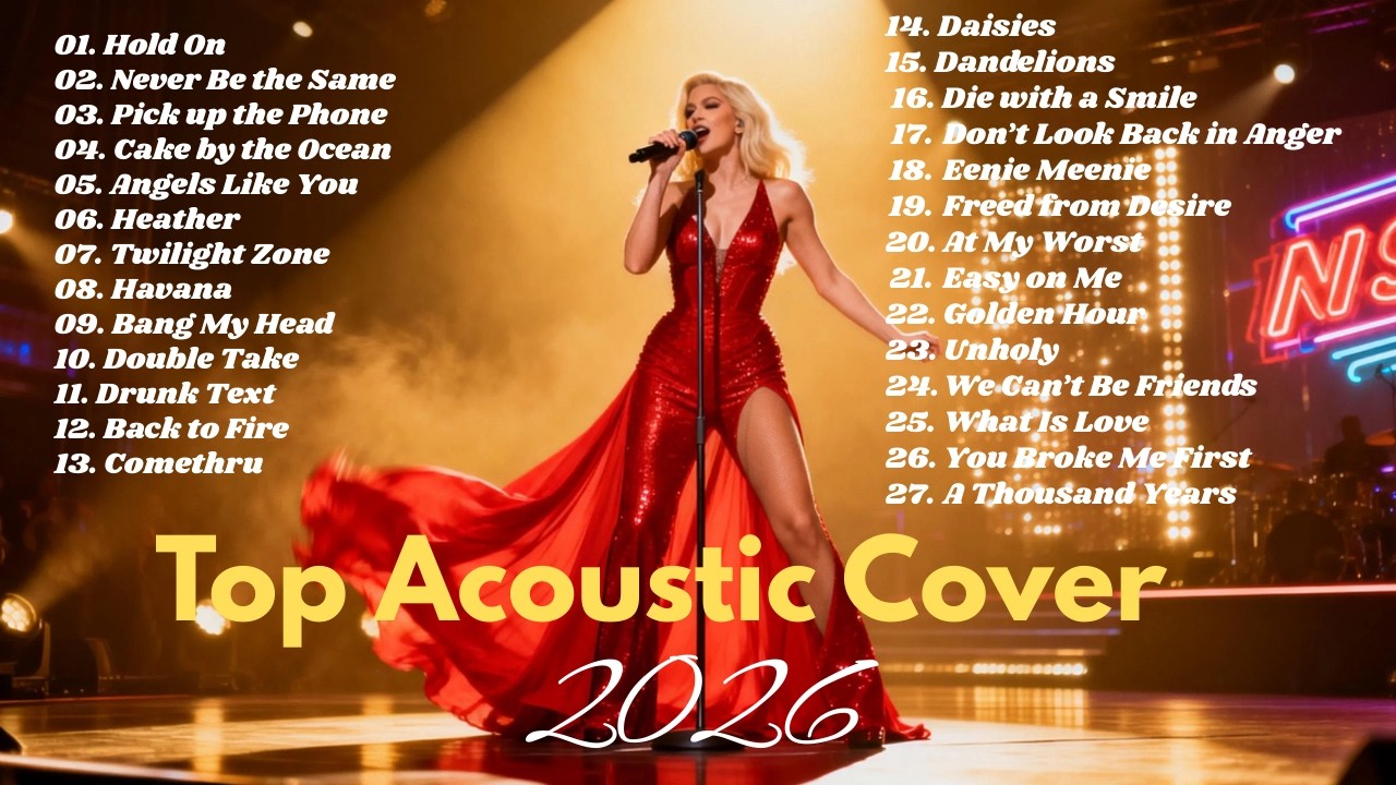 Top Acoustic Cover 2026 | Soft & Relaxing Playlist |At my worst, Havana, Angels Like You, Dandelions