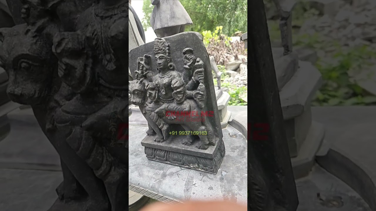 Divine Navdurga Statue in Stone  Handmade Nav Durga Murti Idol for Temple 13