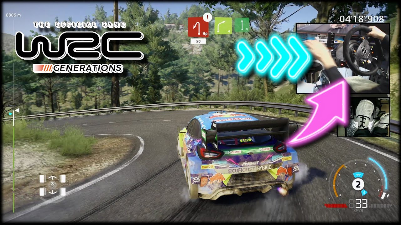 Ford Puma Rally1 2023 livery Rally Spain - Catalunya / WRC Generations Wheel + Shifter + Hanndbrake
