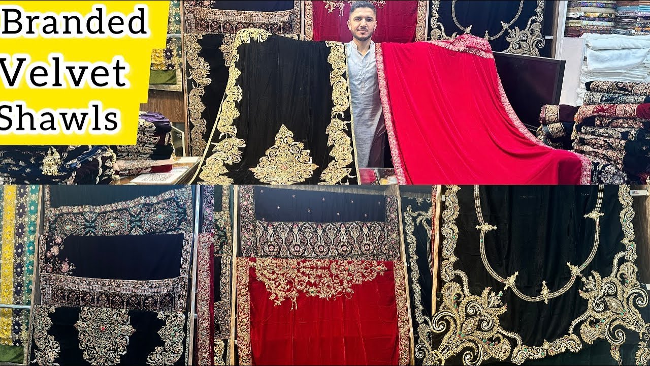 Velvet branded Shawls | hand work Shawls | new arrivals 2024 | Velvet Classy Collection