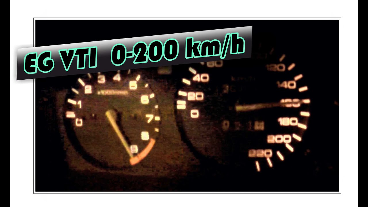 Civic (EG) VTI 0-200 km/h acceleration // tuned B16A2 engine
