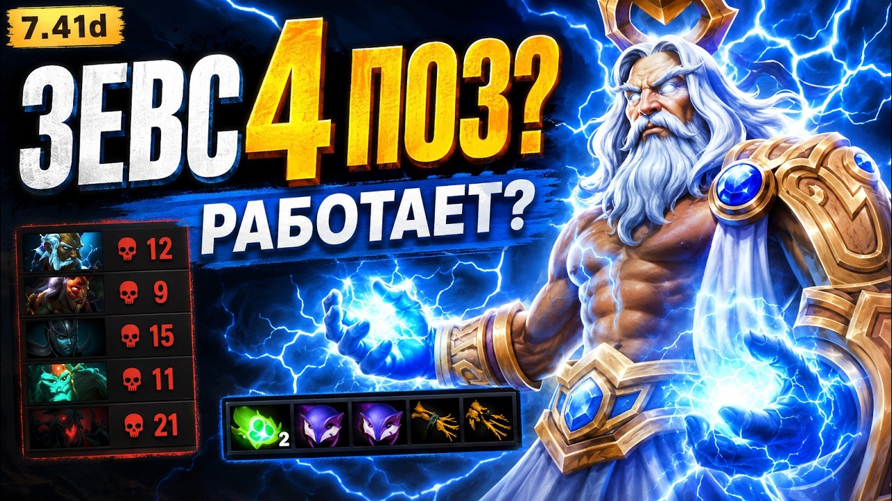 Зевс 4 позиции в 7.41d &mdash; работает или нет? | Dota 2