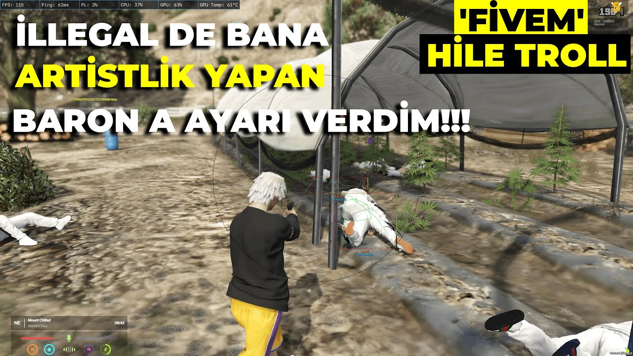 İLLEGALDE BANA ARTİSTLİK YAPAN BARON U VE ADAMLARINI  MEZARA YOLLADIM (FİVEM HİLE TROLL)