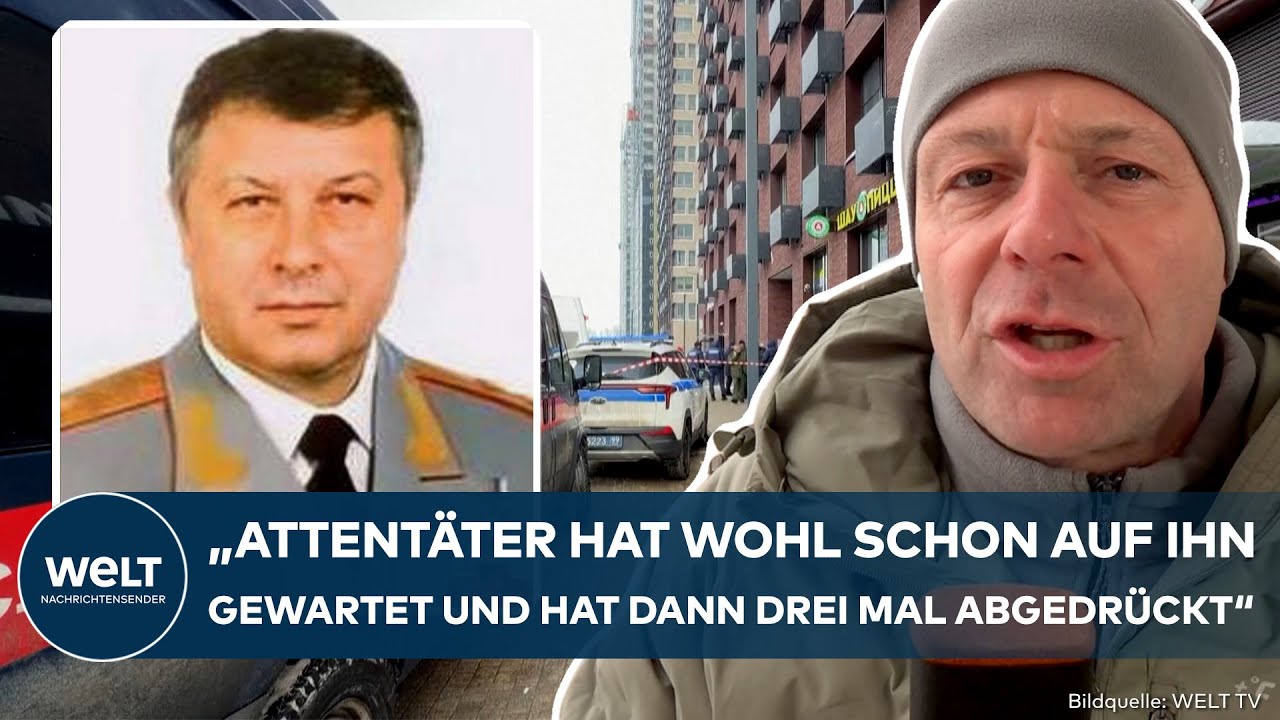 MOSKOW: Drei Schüsse in den Rücken! Attentäter lauerte Putins Top-General vor seinem Wohnhaus auf