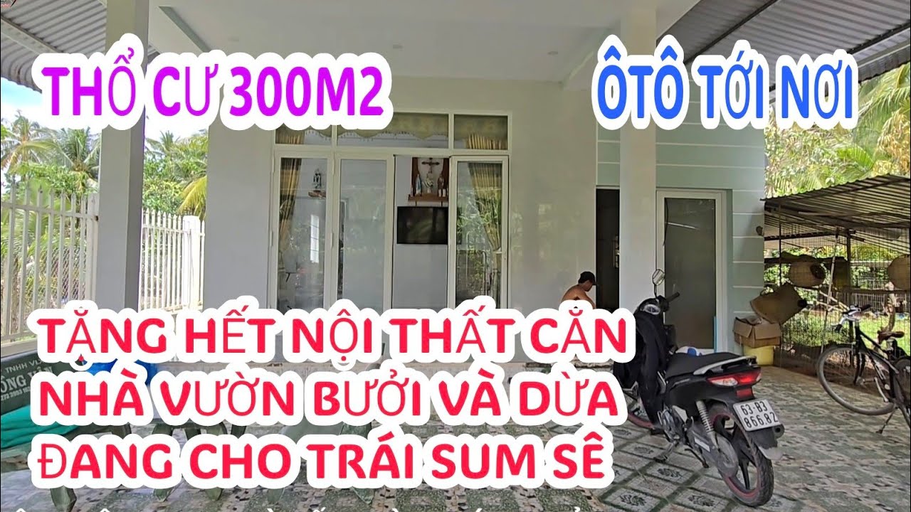 MS:15261 Khu nhà vườn nghỉ dưỡng tuyệt đẹp vừa đẹp vừa rộng thổ cư 300m2 - Rẻ bèo 1.5 tỷ tổng 1056m2