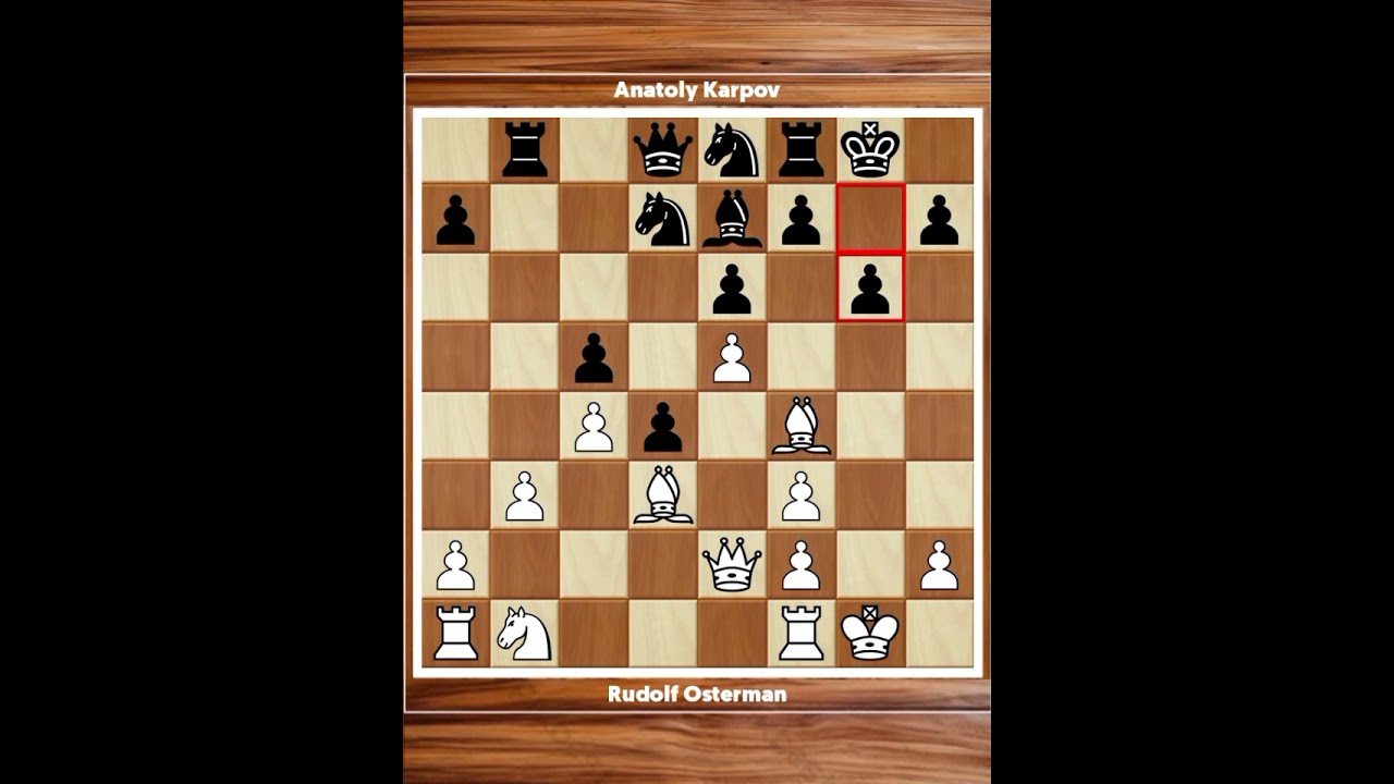 Rudolf Osterman vs Anatoly Karpov • Vidmar Memorial  Portoroz.