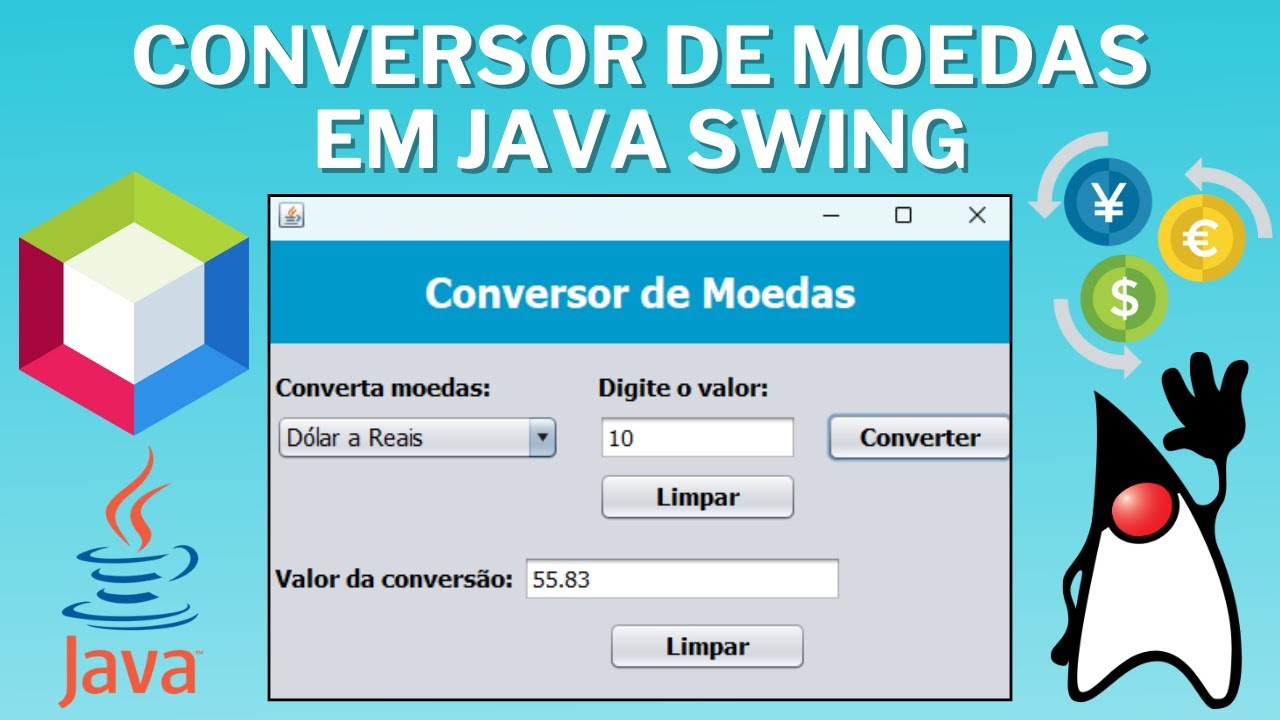 Como Criar um Conversor de Moedas em Java Swing #02 | Projeto GUI Passo a Passo
