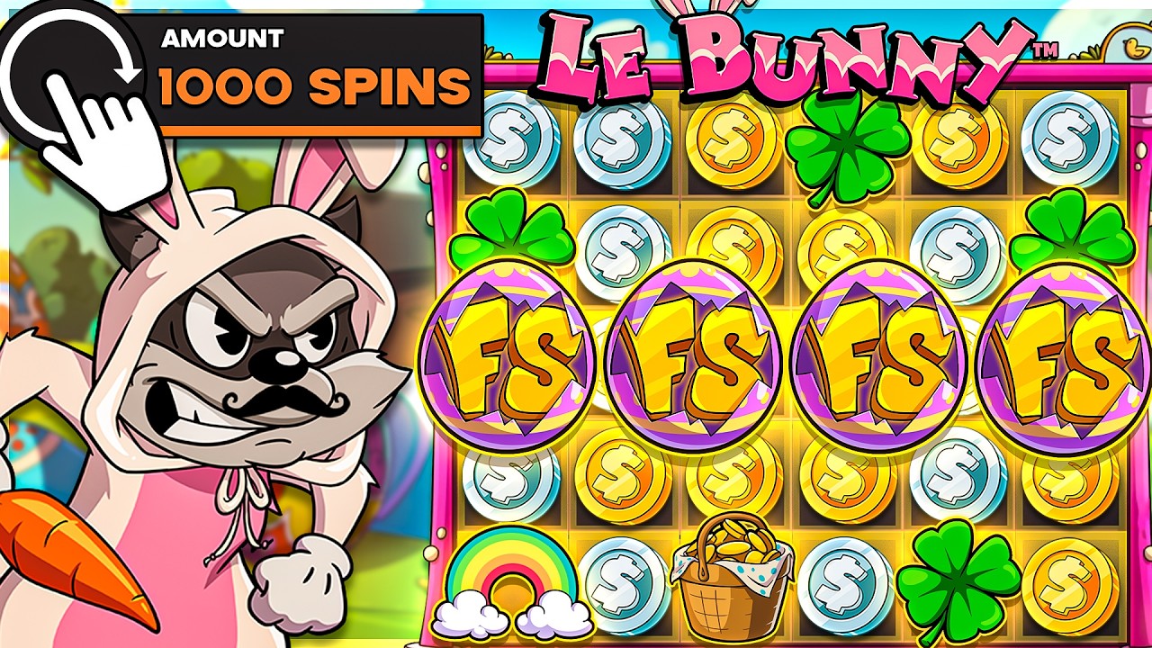 Я сделал 1000 вращений на слоте LE BUNNY!!