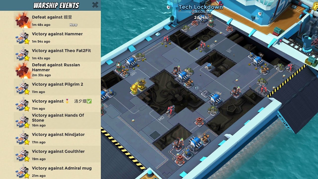Weekend Push Part 1 - F2P Account - Boom Beach Warships Season 84: Tech Lockdown