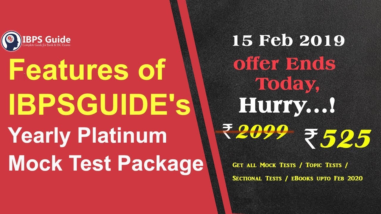 Features of IBPSGUIDE's Yearly Platinum Mock Test Package