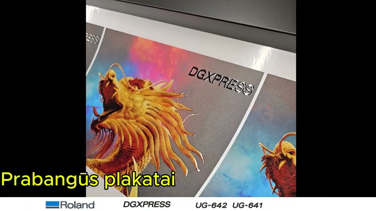 Spauda su Roland UG-641 spausdintuvu su integruotu pjaustikliu | Reklamis Roland atstovas Lietuvoje