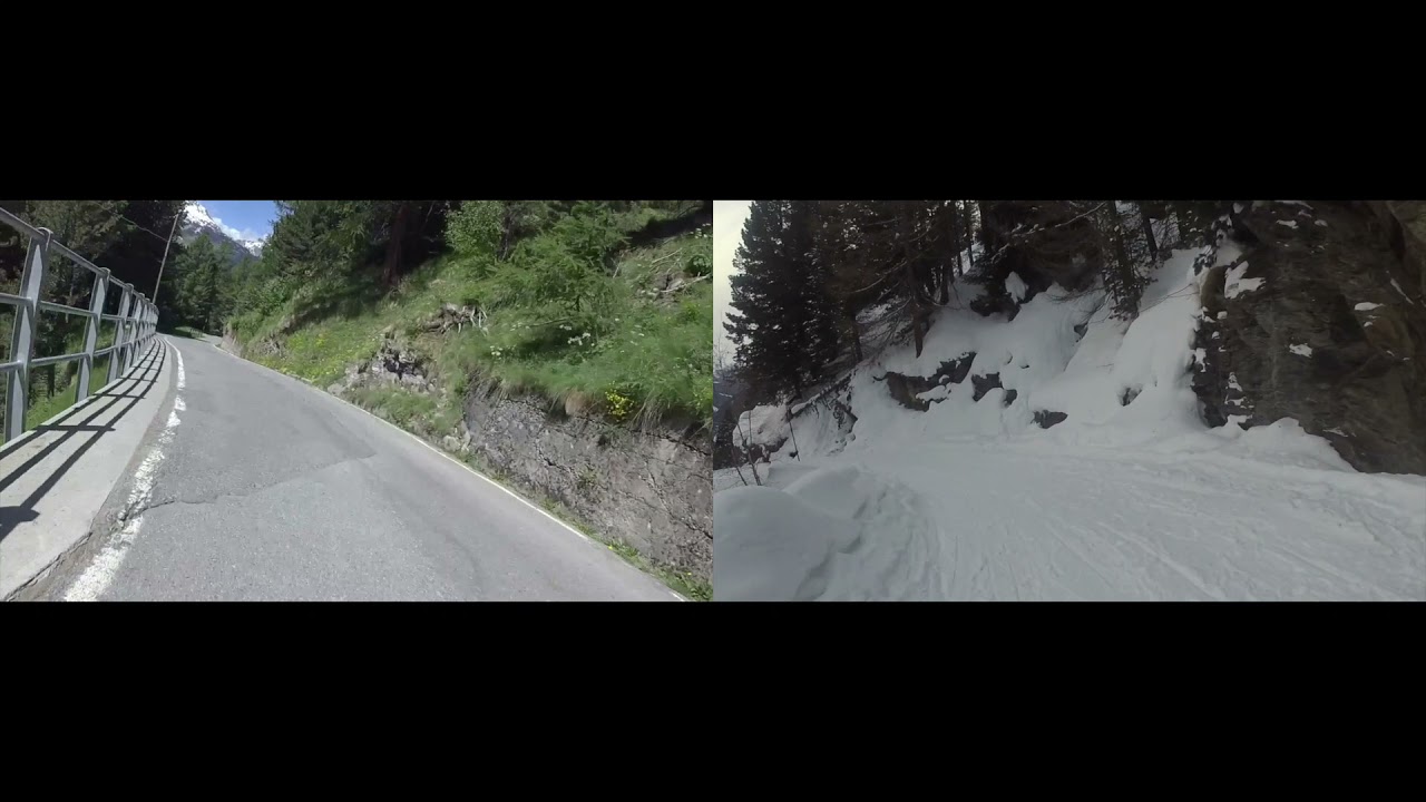 Rifugio Forni - Santa Caterina [split screen snow + summer]