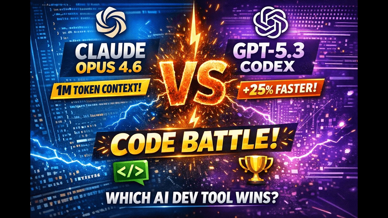 Claude Opus 4.6 vs GPT-5.3 Codex 🔥 Ultimate AI Coding Battle