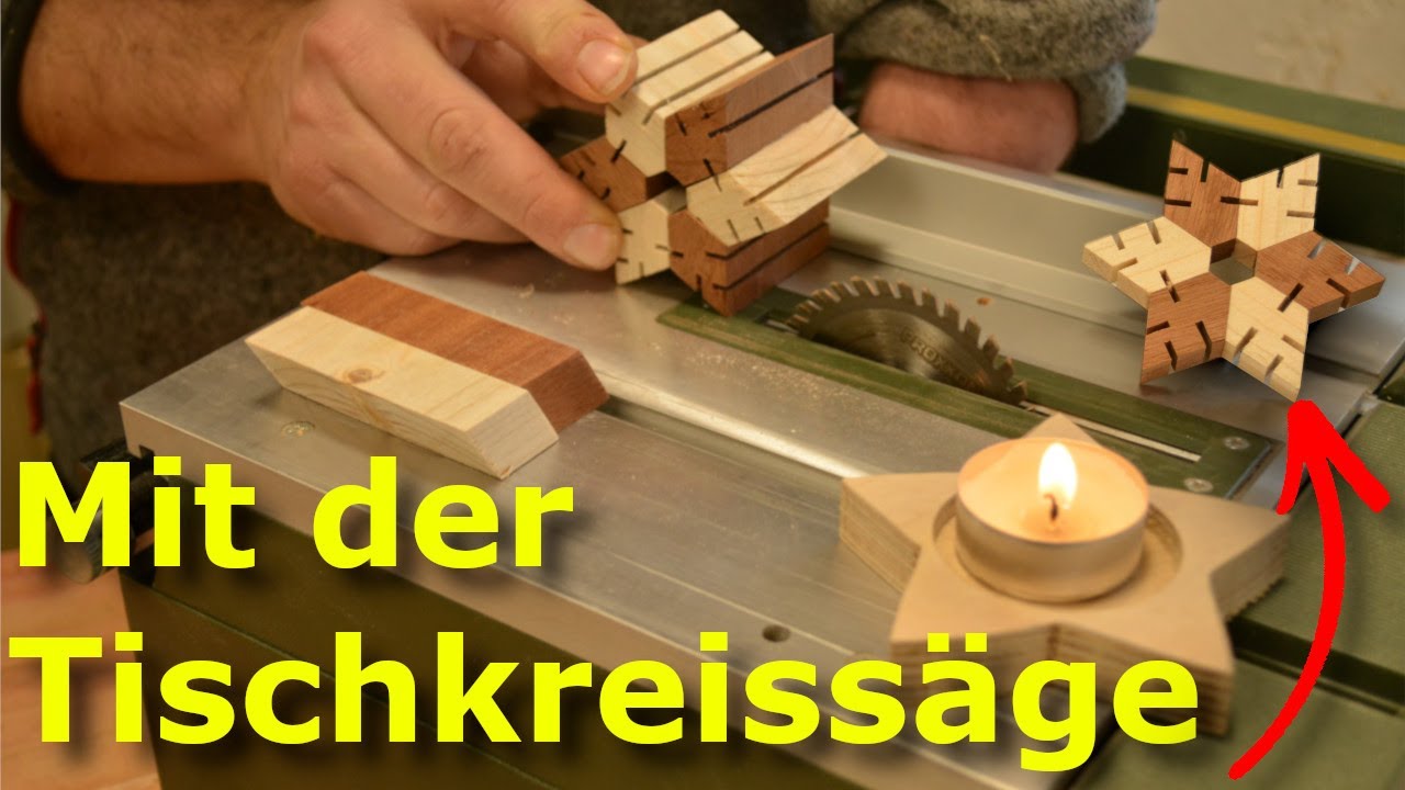 Holz SCHNEEFLOCKE nur mit der Tischkreisäge.