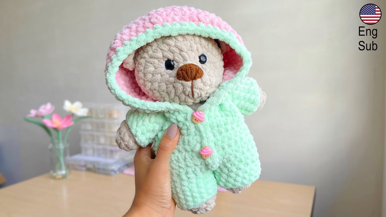 OSO tejido en CHENILLE ❤️😍tendencia en amigurumis✨tutorial paso a paso