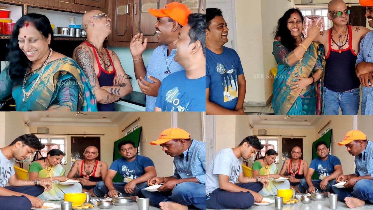 Rakesh master wife srk saibaba | Hyderabad Amma recipe | eating food basheer master Gunti nagaraju