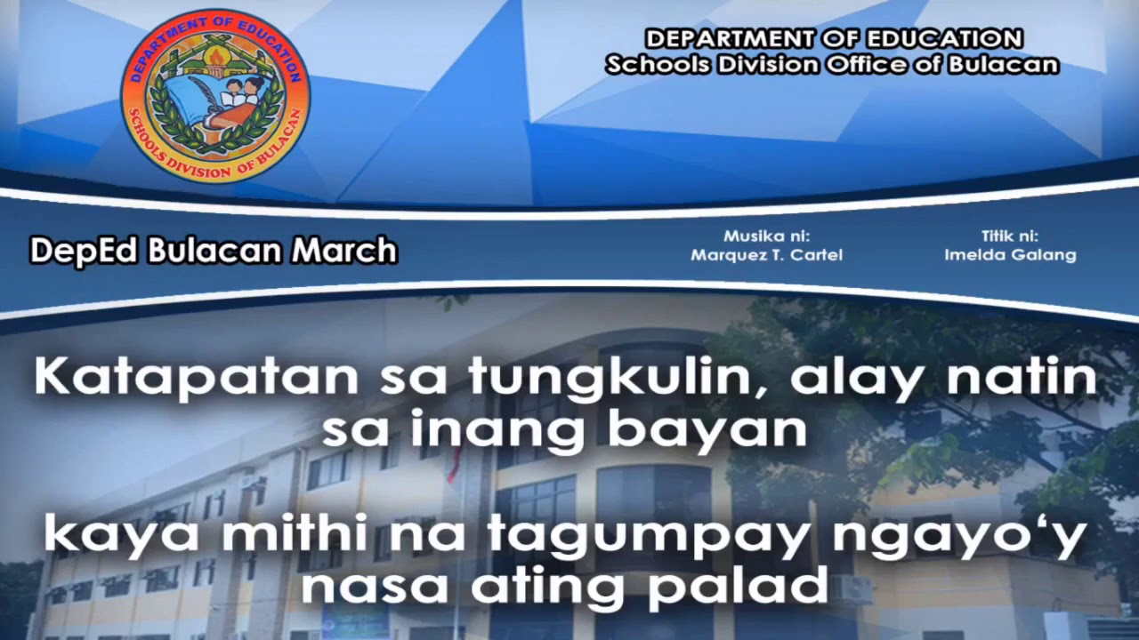 DepEd Bulacan March with Lyrics