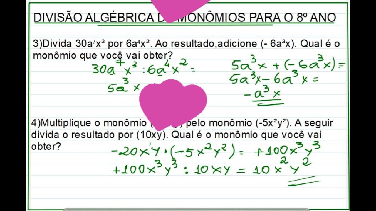 Divisão Algébrica de Monômios É MAIS FÁCIL do que Você Imagina!✅✅✅