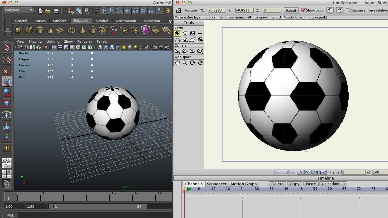 Как импортировать 3d объект из Autodesk Maya в Anime Studio Pro (Moho Pro)