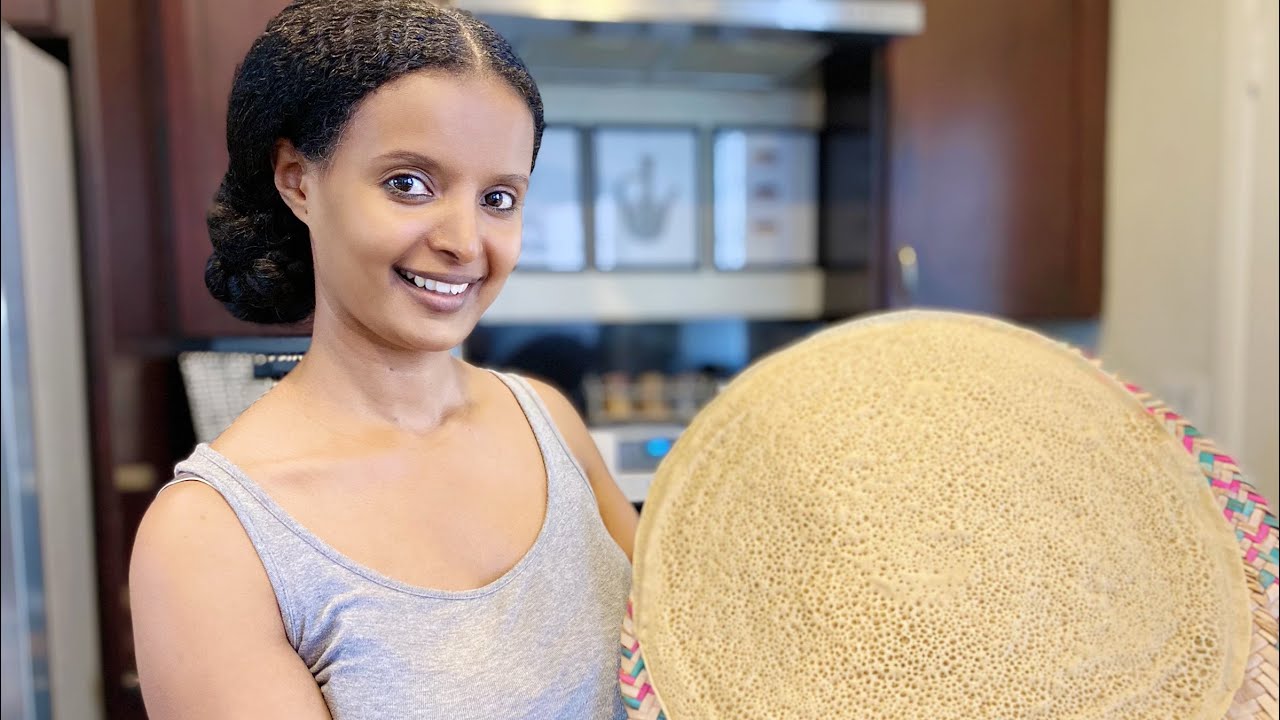 📌100% የጤፍ እንጀራ ‼️How to make Ethiopian flat bread (100% Teff Injera)
