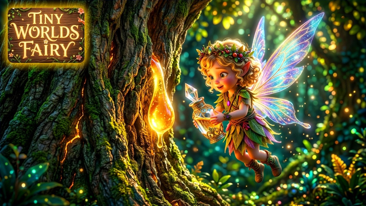 Satisfying Forest Sap Harvesting 🧚 Tiny Fairy Discovers Amber Gold • Tiny Worlds