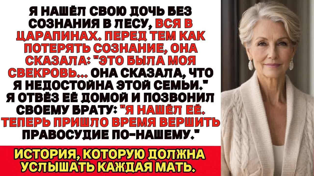 Моя дочь появилась без сознания в лесу и сказала что это сделала собственная свекровьТогда я позвони