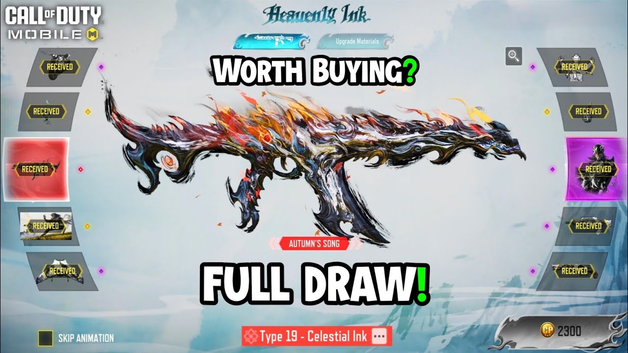 Buying Mythic Type 19 - Celestial Ink CODM | HEAVENLY INK MYTHIC Draw Cod Mobile