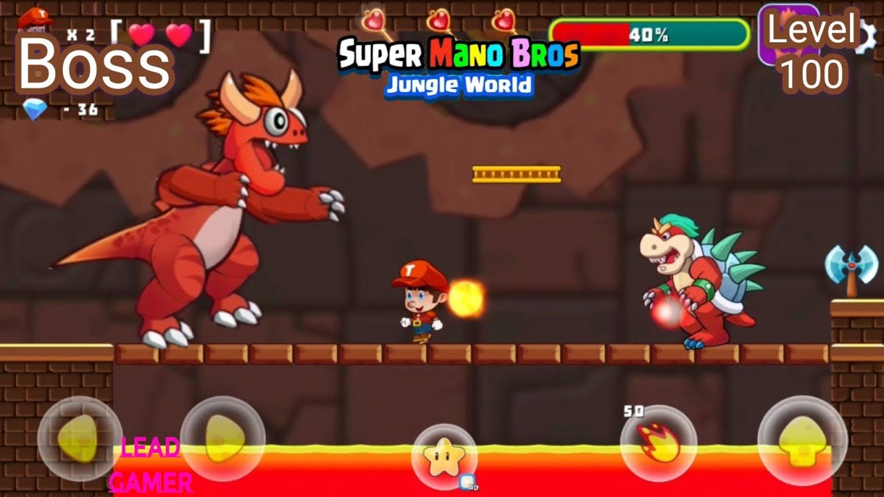 Super Mano Bros Jungle World Level 100 Complete #gameplay #games #gaming