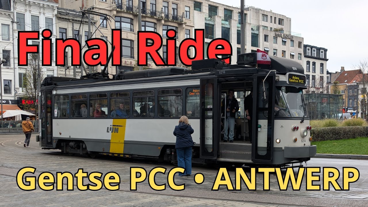 Gent PCC Tram's Final Ride in Antwerp - Part 1 | Historic Last Journey 4K