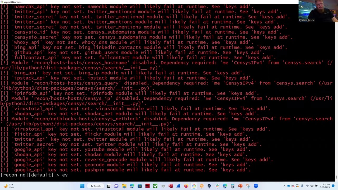 Host Discovery Using Recon-ng Shodan and Hackertarget