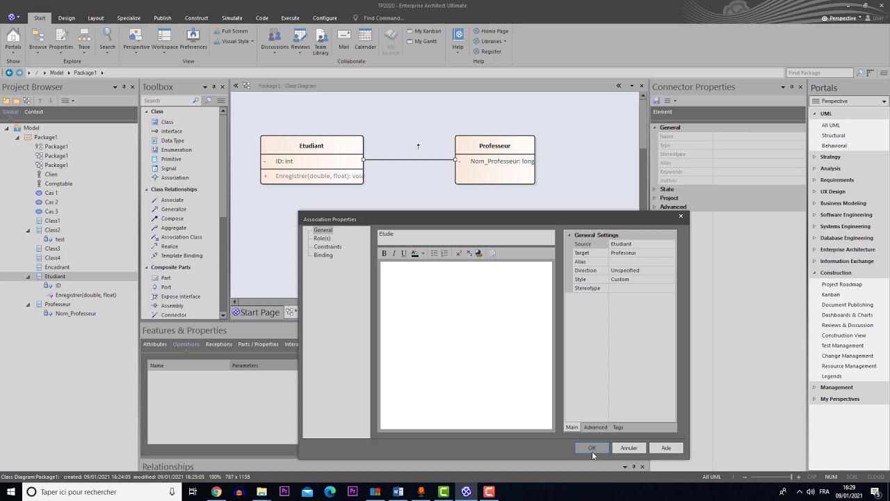 Travaux pratiques sur Enterprise architect