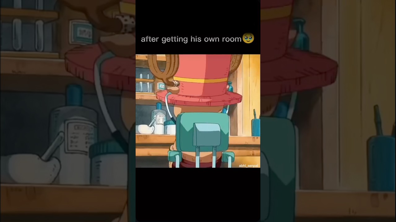 Tony tony chopper after getting his own room ☺️ #chopper #sanji #luffy #onepiece #anime