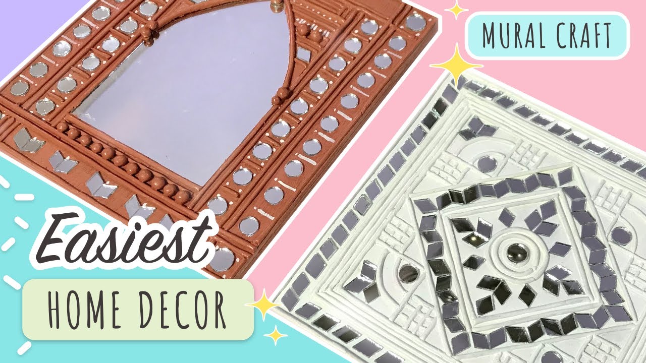 Tried Most Expensive Yet Easiest Mural Craft | Lippan Art | Gujarati Kutch Work | Wall Decor Ideas
