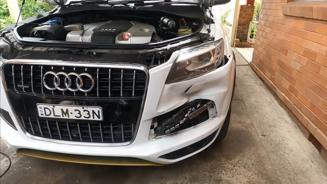 Audi Q7 2012 исправить повреждение передней части