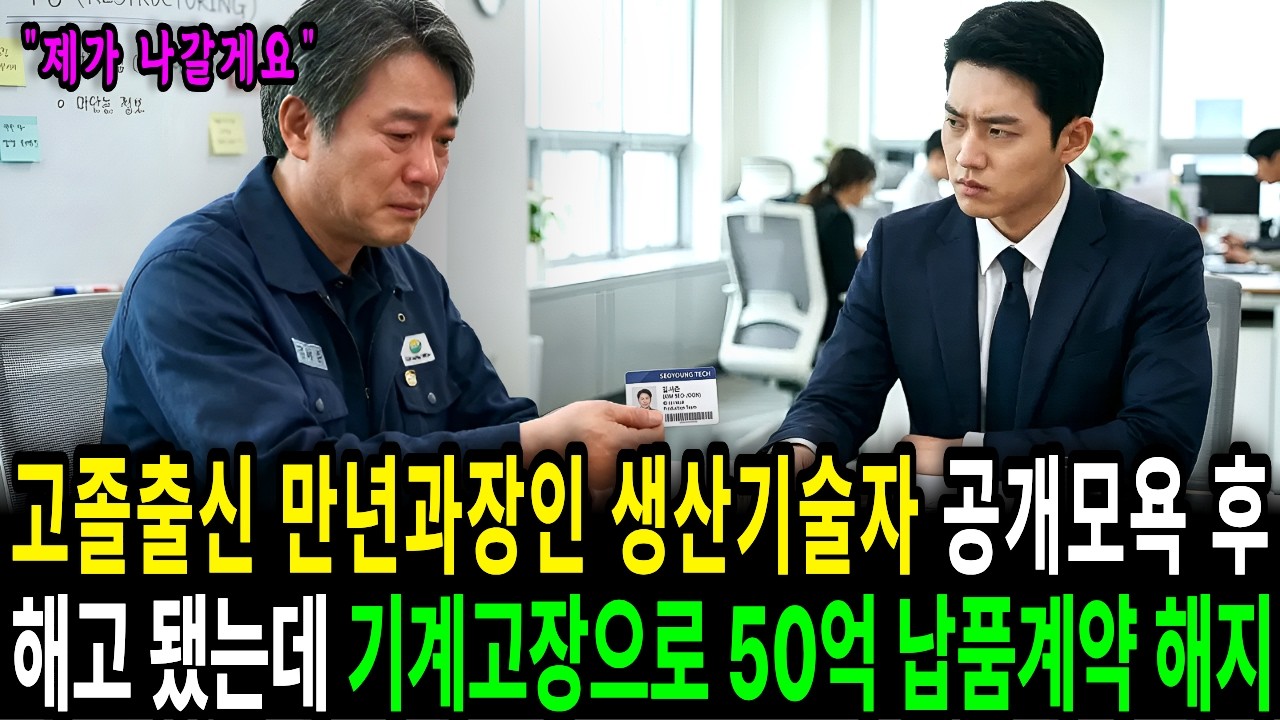 고졸출신 만년과장인 생산직 공개모욕 후 해고 됐는데 기계고장으로 50억 납품계약 해지 #감동사연 #시니어사연 #라디오북 #오디오북 #노후사연 #인생사연 #고부갈등
