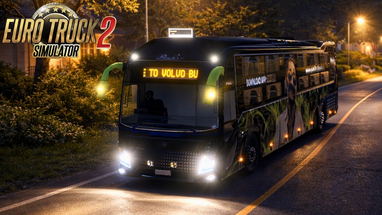 LOW VISIBILITY CHALLENGE! 😱 Driving Volvo 9600 in Pitch Black Night | ETS2