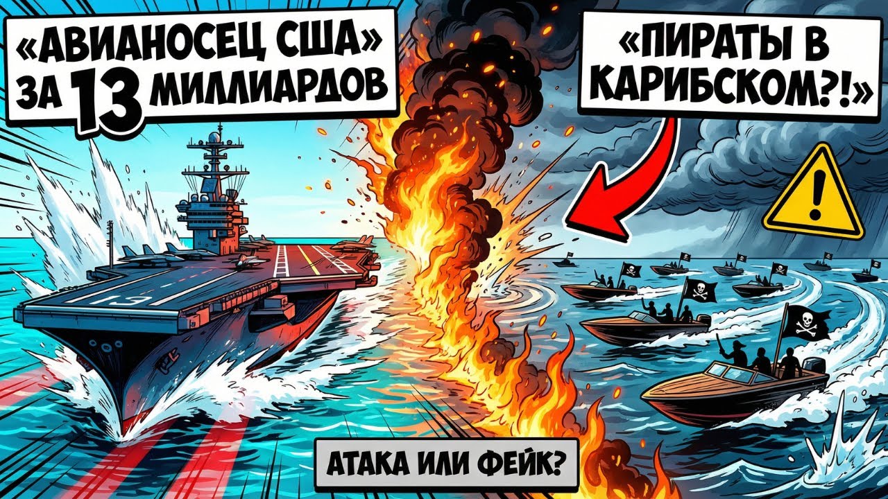 Авианосец США за 13 МИЛЛИАРДОВ атаковали ПИРАТЫ в Карибском море? | ФАКТИЛЛА