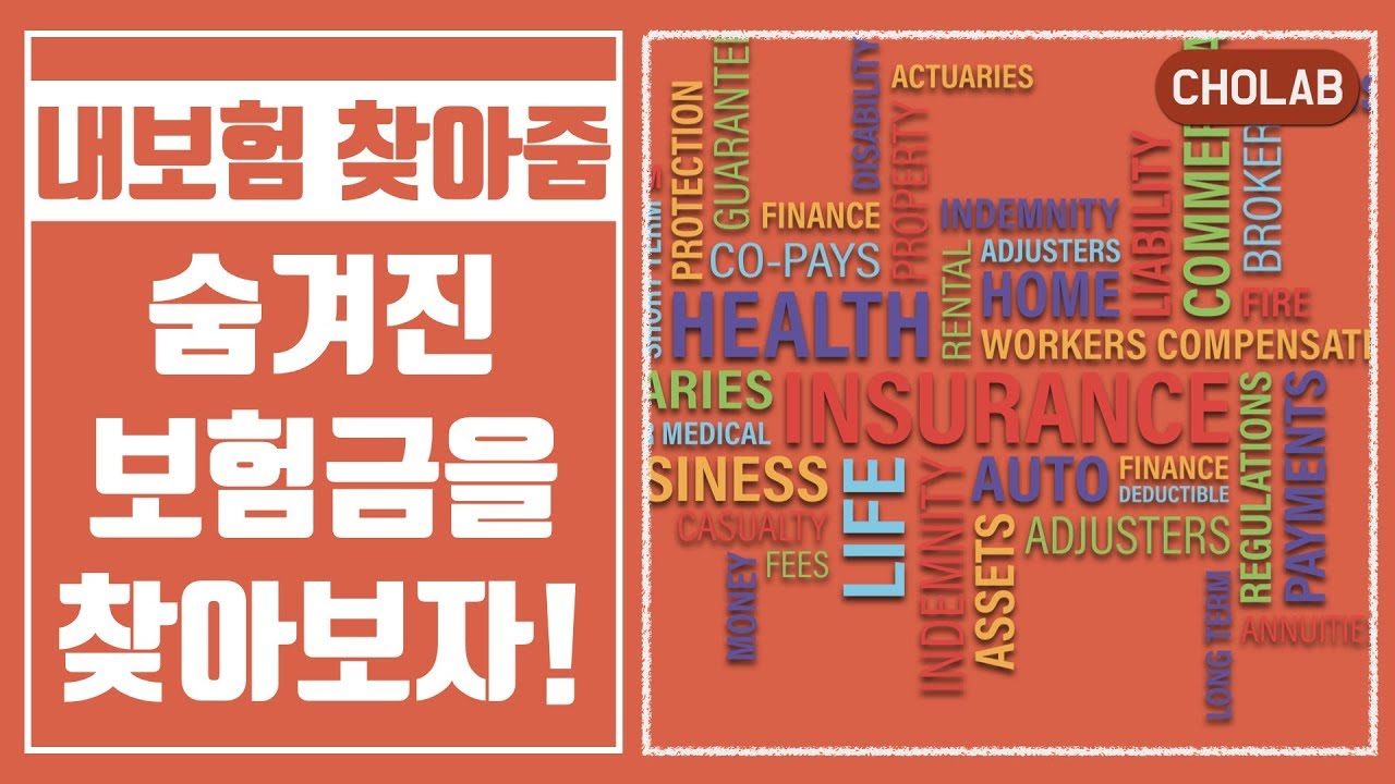 숨은 보험금 찾기! '내보험 찾아줌'  - [조랩] 재테크 공부 #24