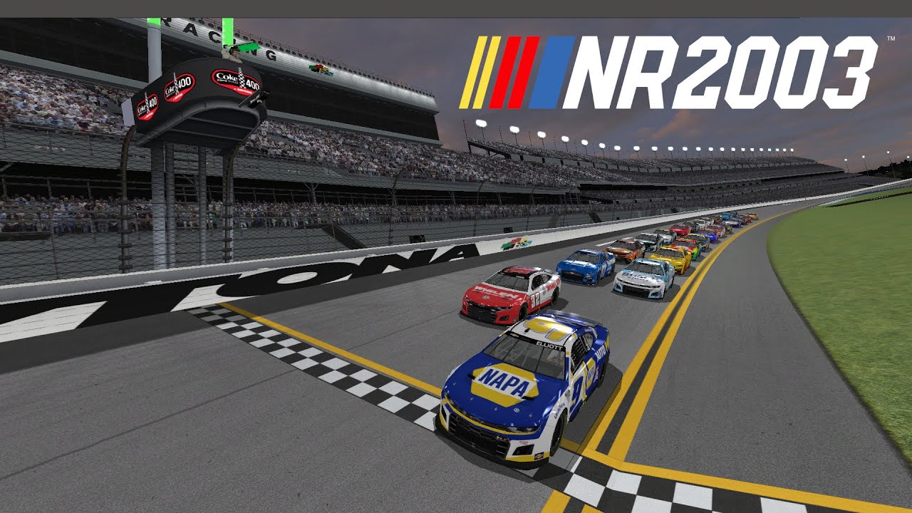 Green white checkered and double file restarts in NR2003! (Better Cautions Mod Tutorial)