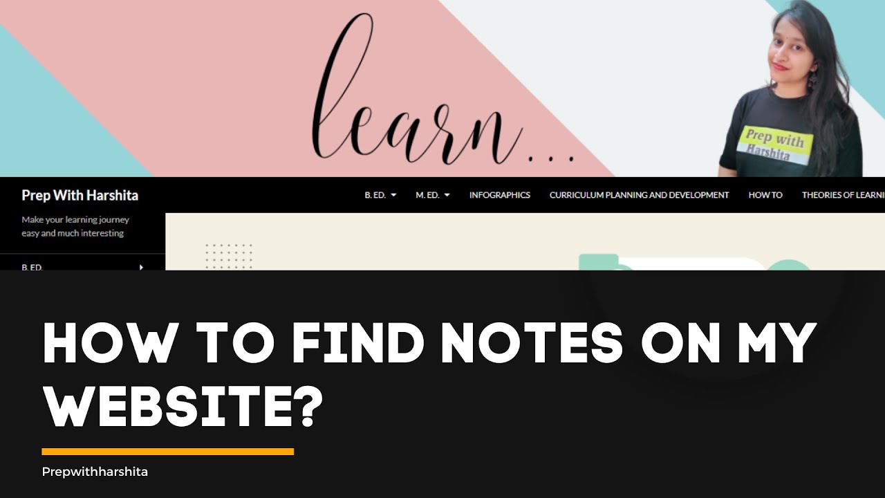 How to Find Notes on my Website?