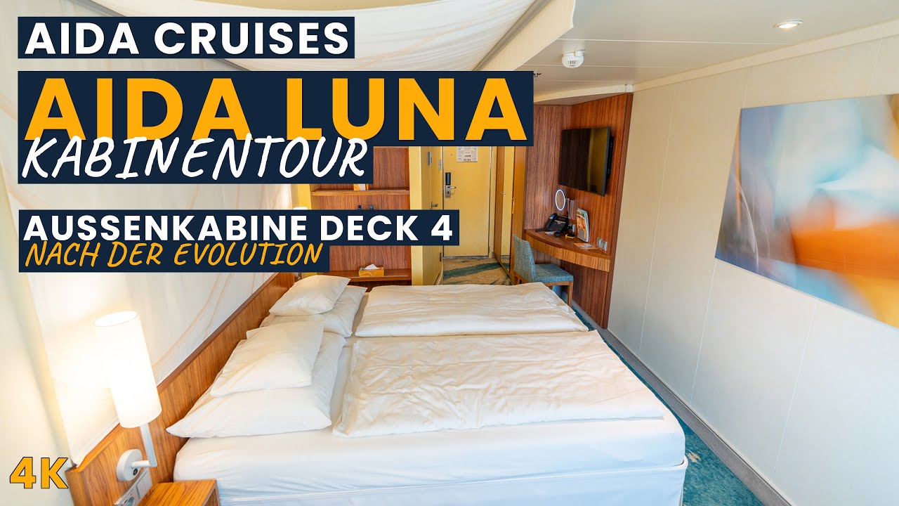 AIDA Cruises | AIDA Luna | Kabinenrundgang Au&szlig;enkabine nach der Werft (AIDA-Evolution) im Dez. 2025