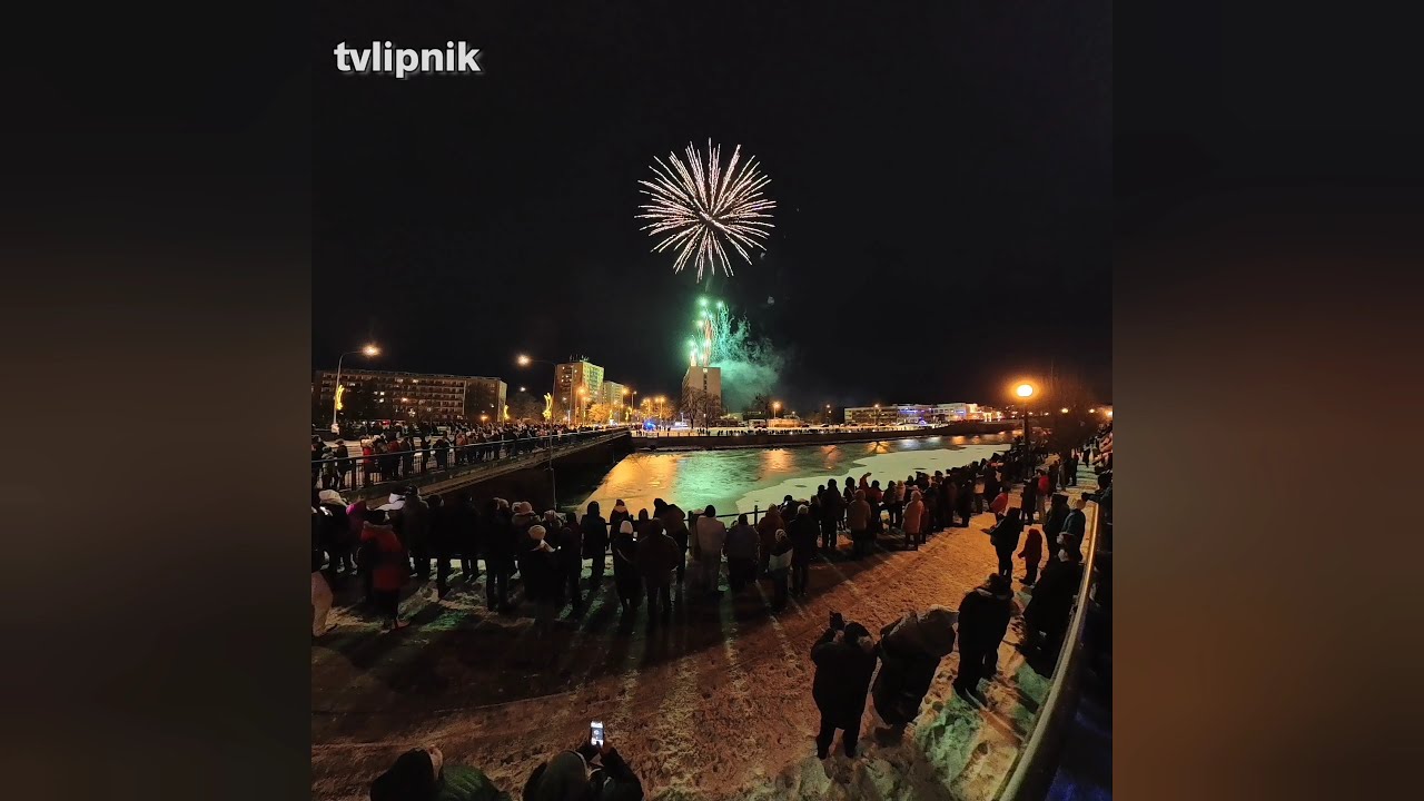 Novoroční ohňostroj v Přerově - 1.1.2026 - videozáznam