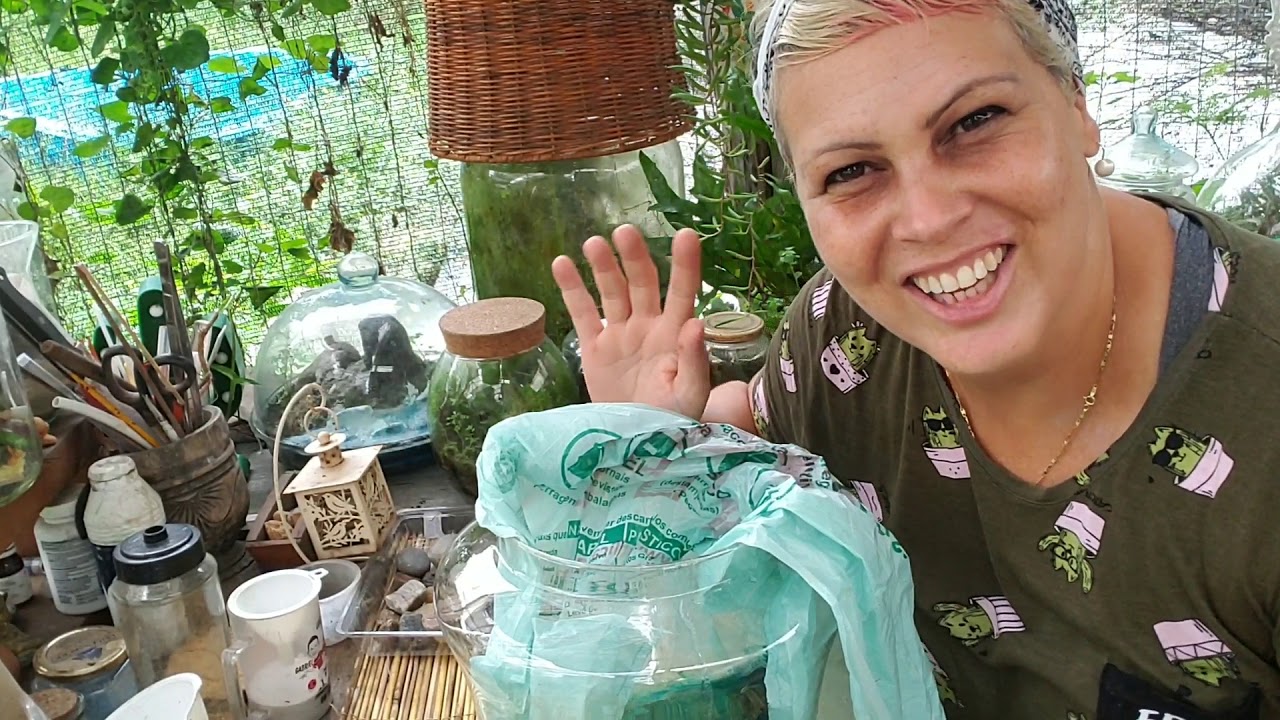 Terrário com resina Epóxi