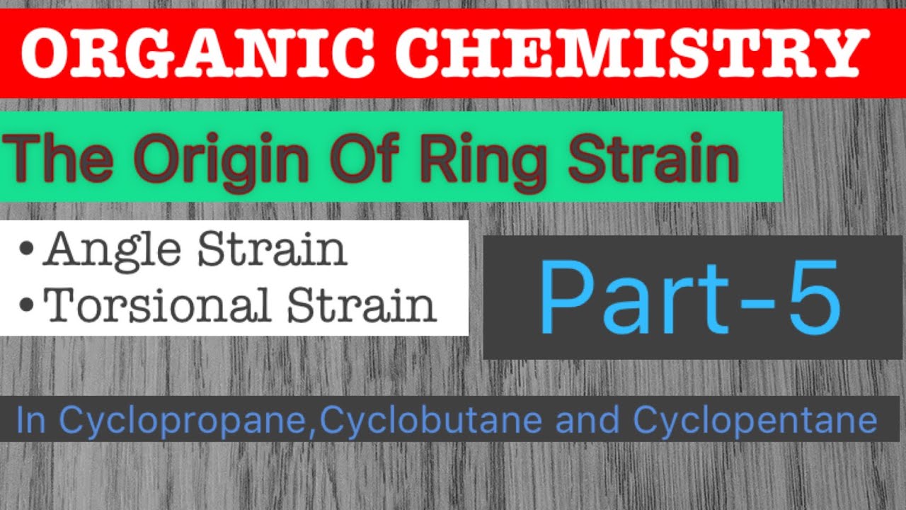 STEREOCHEMISTRY-1/ The origin of Ring strain in Cyclic compounds Cyclopropane cyclobutane,cyclopentn