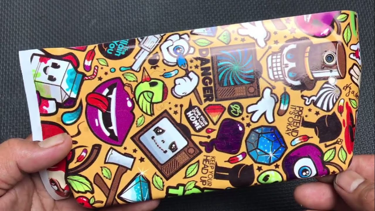 DIY: IPHONE Cover to New Decorate Sticker- Wrapping Paper Phone -in Foil