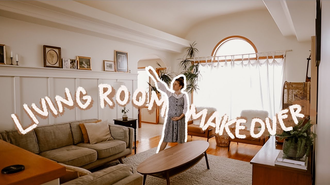 EXTREME LIVING ROOM MAKEOVER!! // Mid-Century Modern + Easy DIY Board & Batten Wall | Ep. 01