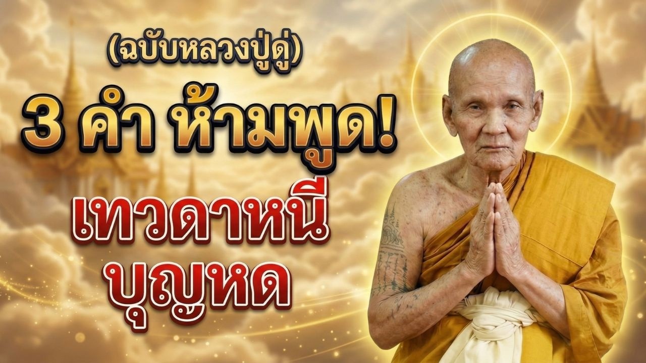 ปากพระร่วง! 3 คำต้องห้ามฉบับหลวงปู่ดู่ พูดแล้วชีวิตพัง ขัดลาภตัวเอง #แก้กรรม #ปรับภพภูมิ