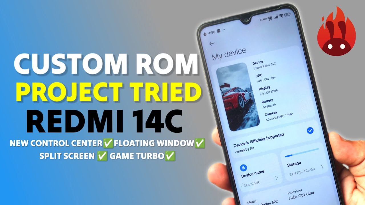 Redmi 14C Custom ROM Install Now🔥 New HyperOS Control Center, Game Turbo, Floating Window & More!