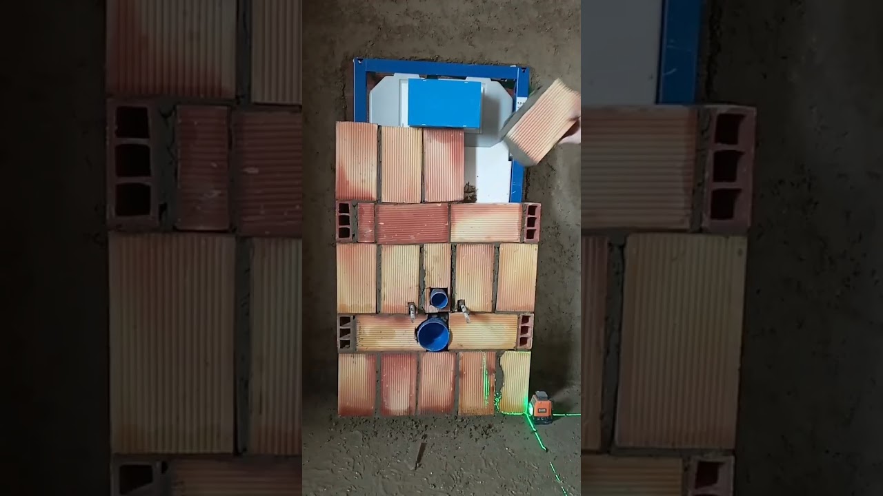 بناء الياجور على المرحاض المعلق