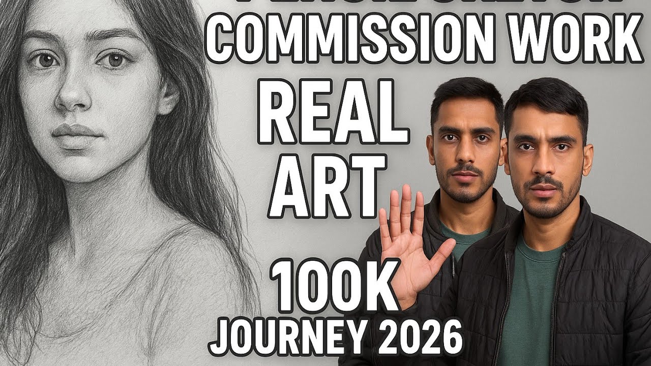 Pencil Sketch Commission Work ✏️ | Vijay Arts 85 | Pahadi Artist | 100K Journey
